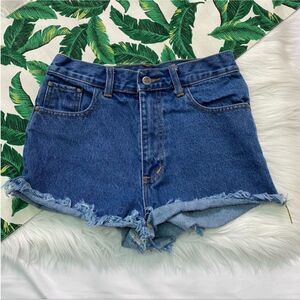 Vintage Western Rodeo Frayed Hem Shorts 002